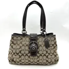 COACH コーチ トートバッグ ソーホー シグネチャー キャンバス ブラウン