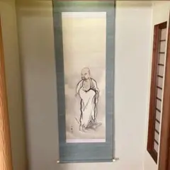 掛け軸 巌谷小波 達磨 画讃 絹本 希少 軸装 茶道具 掛軸 です。 掛け軸 巌谷小波 達磨 画讃 絹本 希少 軸装 茶道具 掛軸 です