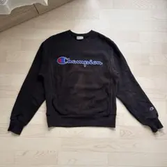 Champion ブラック スウェット トレーナー