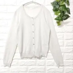 indexインデックス【M】ビジューボタンカーディガン　通勤通学　きれいめ　上品