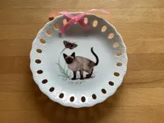 キャットポピア アンティークプレート ハチワレ ねこ ネコ 猫柄 猫雑貨
