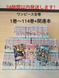 24時間以内発送できます！ ワンピース1巻〜114巻　 全巻セット+関連本3冊
