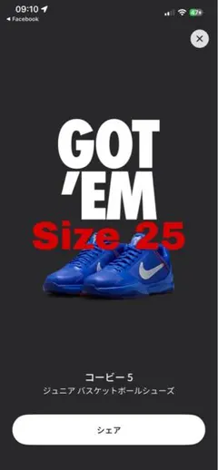 バッシュ NIKE コービー5 ジュニア ドジャース 23cm バスケットボール