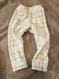 裏起毛 ロングパンツ 80cm チェック柄
