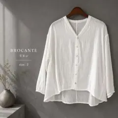 95美品　BROCANTE リネン　ブラウスのサムネイル