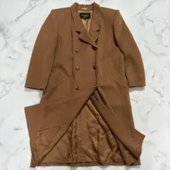 ✨ 美品✨カシミヤ100% ダブルブレストコート ロング　キャメル