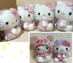 2種8点セット☆2000年製】ハローキティ ミミィ ベロア リボン