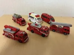 トミカ 消防車 救急車　消防庁ワゴン　6台セット　ミニカー　まとめ売り