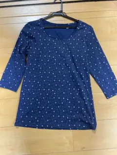 未使用！ユニクロ プレミアムコットン プリントクルーネックT