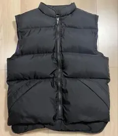 90s adidas 万国旗タグ　ヴィンテージダウンベスト　肉厚　黒✖️紫　y2k