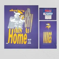 ▪️93s VIKINGS フットボールTEE バイキング 両面プリント 紫黄色のサムネイル