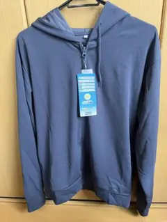 【春用】フルジップメンズパーカー　ネイビー　Ｌ