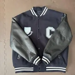 ネイビー スタジャン レザー