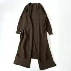美品✨シルク　リネン　ミューズドゥドゥーズィエムクラス ロングカーディガン