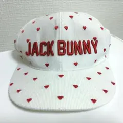 JACK BUNNY ハート柄キャップ ホワイト