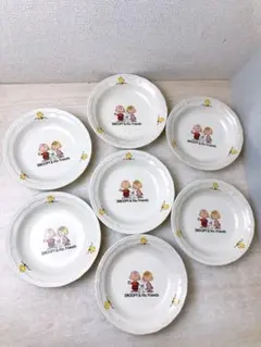 スヌーピーお皿 直径20.5cm 7枚セットSNOOPY&His Friends
