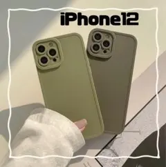 ニュアンスカラー iphone12ケース グリーン スマホケース くすみカラー
