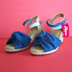 【新品・未使用】デニム風エスパドリーユサンダル