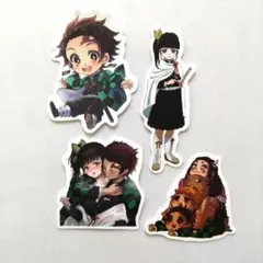 鬼滅の刃　ステッカー　シール　コレクション　竈門炭治郎　竈門禰豆子　伊之助　善逸