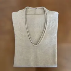パラスパレス　半袖 Vネック 麻 ベージュのサムネイル