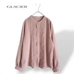 【グラシア/ GLACIER】比翼ブラウス プリーツ くすみピンク Mのサムネイル