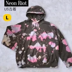 【ネオンライオット】　パーカー　タイダイ柄　Lサイズ　US古着　90sストリート