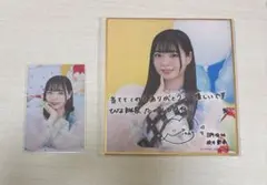 坂井新奈 日向坂46 ひなこれ チャレンジくじ リボンキーホルダー 色紙