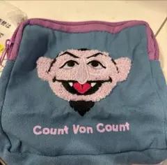 【新品】セサミストリートもこもこポーチ2　カウント伯爵　ガチャガチャ