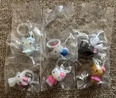 ハローキティ カプセルトイ 全6種類　めじるしアクセサリー　コンプリート