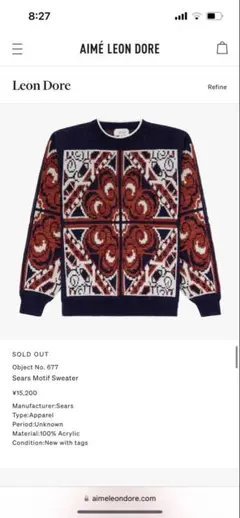 sears シアーズ aime Leon dore エメレオンドレ セーターのサムネイル