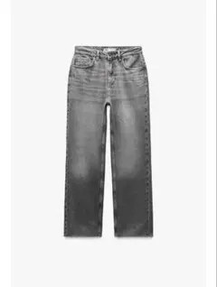 ZARA ハイウエストストレートデニムパンツ