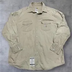 【ビッグサイズ】Carhartt FR 難燃ワークシャツ ベージュ