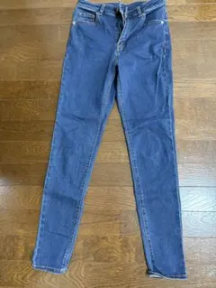 【極美品・裾上げなし】GU ウルトラストレッチスキニージーンズ ブルー