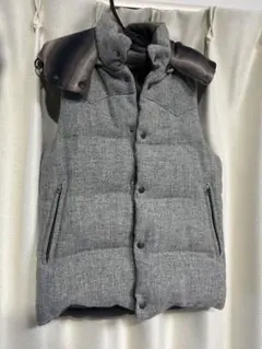 SHIPS グレー ダウンベスト 4way ダウン80%フェザー20%