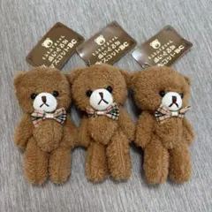 もふもふくまちゃん ぬいぐるみ マスコットBC テディベア　茶色3体のサムネイル