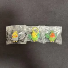 羽ばたきインコめじるし　オカメインコグレー　セキセイインコグリーン　ボタンインコ