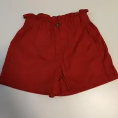 【美品】GU キッズ ハーフパンツ レッド 110