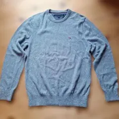 TOMMY HILFIGER ブルー コットンセーター