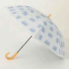 サンバリア晴雨兼用 折りたたみ傘 ライトブルー スクエア柄 - メルカリ