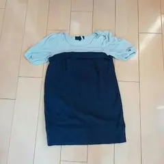 バイカラーワンピース