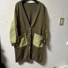 異素材使いロングカーディガン？コート？