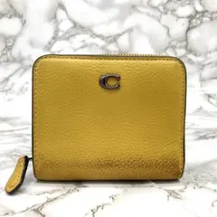 ✨内装美品✨COACH コーチ ビルフォールドウォレット 二つ折り財布 イエロー