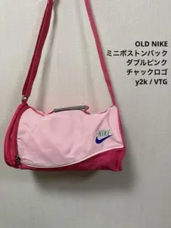 OLD NIKE オールドナイキ ミニボストンバック ダブルピンク チャックロゴのサムネイル
