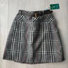 ヴィンテージ古着 ベルト付き チェック柄 スカート