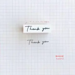 T﻿hank you　ラバースタンプ　ゴム印　はんこ