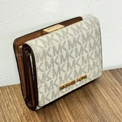 MICHAEL KORS 三つ折り財布 ホワイト/ブラウン