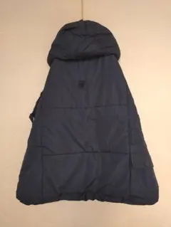 makepono ネイビー フリース裏地 抱っこひもカバー 防寒 ケープ