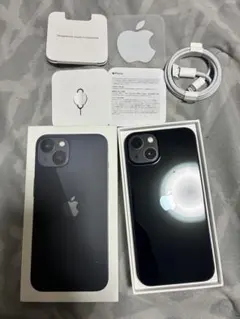 Apple iPhone 13 128GB ミッドナイトブルー本体、箱、ケーブル - メルカリ
