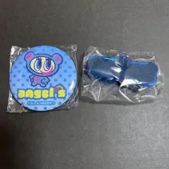 エンジェルブルー　缶バッジ　アクリルキーホルダー