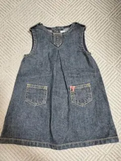 プチバトー　ワンピース　デニム　オーバーオール　ジャンパースカート　6m　最安値